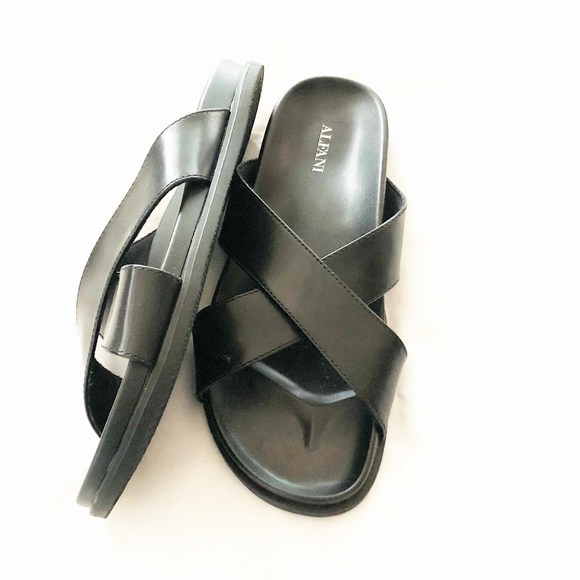 Sandals Alfani mens new size 9M black man made